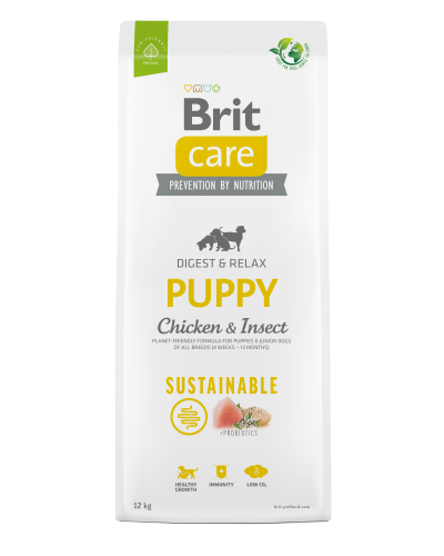 Brit Care Puppy Chicken&Insect для щенков и молодых собак всех пород, 12 кг.