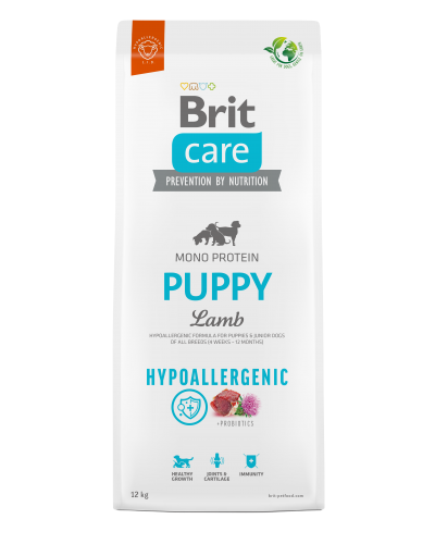 Brit Care Dog Hypoallergenic Puppy с ягненком для щенков всех пород (монопротеин), 12 кг.