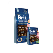 Brit Premium by Nature Light с индейкой и овсом для собак всех пород с лишним весом, 15 кг.