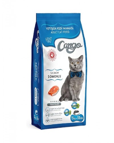 Корм для кошек 15 кг. Cango Adult Cat Food Salmon сухой корм для взрослых кошек с лососем