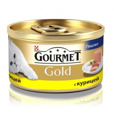 Gourmet консервы для взрослых кошек всех пород, паштет из курицы