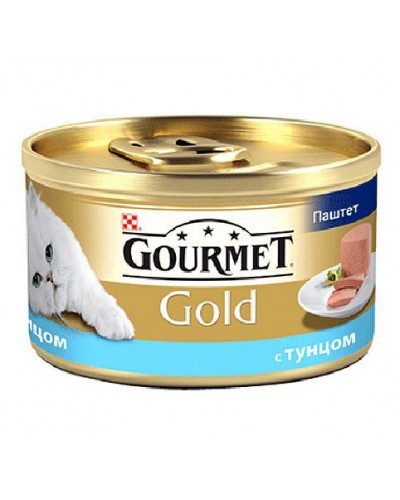 Gourmet консервы для взрослых кошек всех пород, паштет из тунца