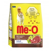 Me-O Adult сухой корм для взрослых кошек всех пород с говядиной и овощами