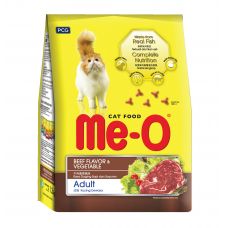 Me-O Adult сухой корм для взрослых кошек всех пород с говядиной и овощами