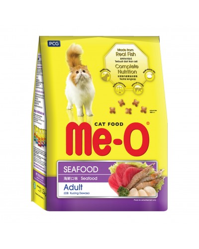 Me-O Adult сухой корм для взрослых кошек всех пород с морепродуктами