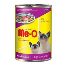 Me-O консервы для взрослых кошек всех пород c морепродуктами, 400 гр.