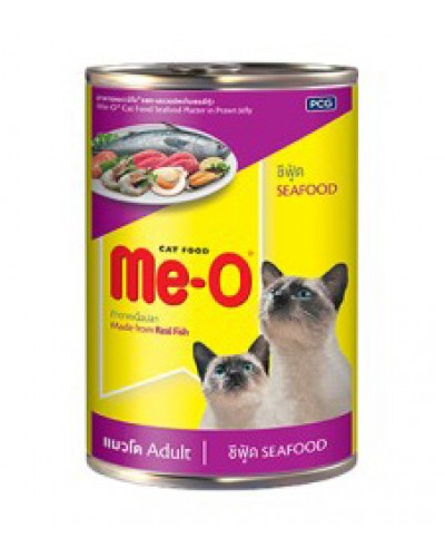 Me-O консервы для взрослых кошек всех пород c морепродуктами