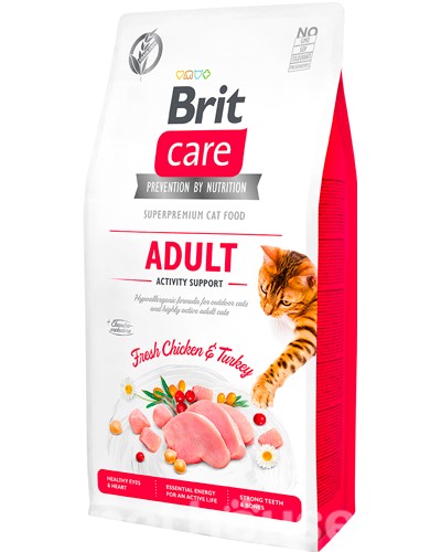 Brit Care Cat Grain Free Adult Activity Support, для активных кошек, беззерновой