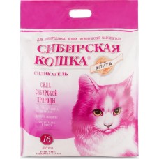 Наполнитель Сибирская Кошка силикагелевый ЭЛИТА, 16 л. = 7 кг.