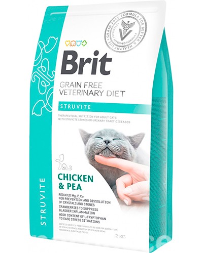 Brit Veterenary Diets Cat Grain Fee Struvite, при струвитном типе МКБ для кошек, беззерновой