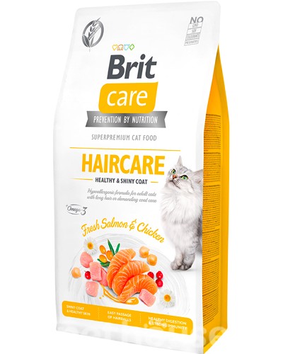 Brit Care Cat Grain Free Haircare Healthy & Shiny Coat, уход за кожей и шерстью, беззерновой 