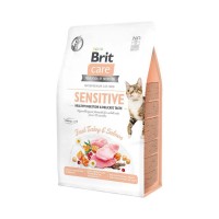 Brit Care Cat GF Sensitive Healthy Digestion and Delicate Taste, для привередливых кошек с чувствительным пищеварением, беззерновой