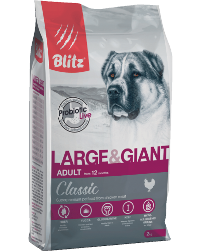 Blitz Large & Giant Breeds Adult Dog, сухой корм для собак крупных и гигантских пород