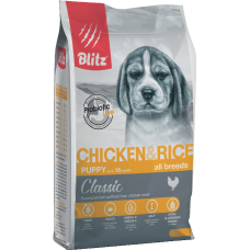 Blitz Classic Chicken & Rice Puppy All Breeds, сухой корм для щенков всех пород, с курицей и рисом 