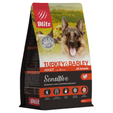 BLitz Turkey & Barley Adult Dog All Breeds, сухой корм для собак всех пород, с индейкой и ячменем