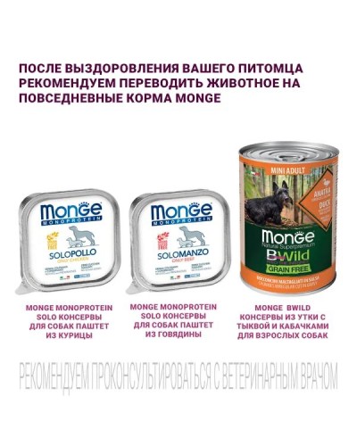 Ветдиета Monge VetSolution Gastrointestinal Adult при проблемах пищеварения для взрослых