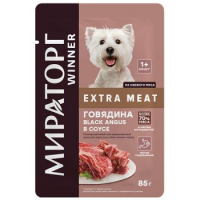 Мираторг влажный корм для собак, с говядиной Black Angus в соусе, 85гр *(цена указана за 10шт)