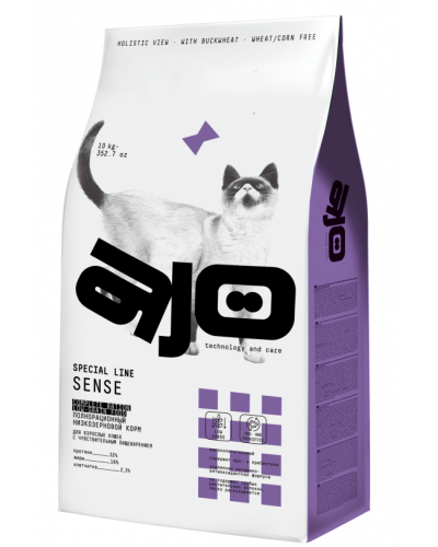 Ajo Special Line SENSE, сухой корм для взрослых кошек с чувствительным пищеварением