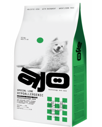 Ajo Dog Special Line Hypoallergenic, сухой корм для собак склонных к аллергиям
