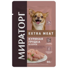 Мираторг влажный корм для собак, с куриной грудкой в соусе, 85гр *(цена указана за 10шт)