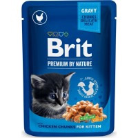 Brit Premium влажный корм для котят, курица в соусе 100 гр.