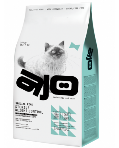 Ajo Special Line Sterile Weight Control, сухой корм для стерилизованных кошек предназначенный для контроля веса, 1кг развес 