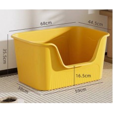 Большой полузакрытый лоток для кошек, форма U, в комплекте лопатка 