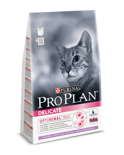 Pro Plan Delicate сухой корм для кошек c чувствительным пищеварением, с индейкой