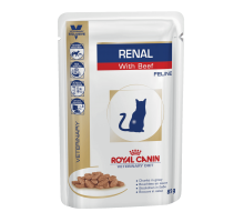 Royal Canin RENAL WITH BEEF влажный корм для взрослых кошек всех пород, при почечной недостаточности, говядина
