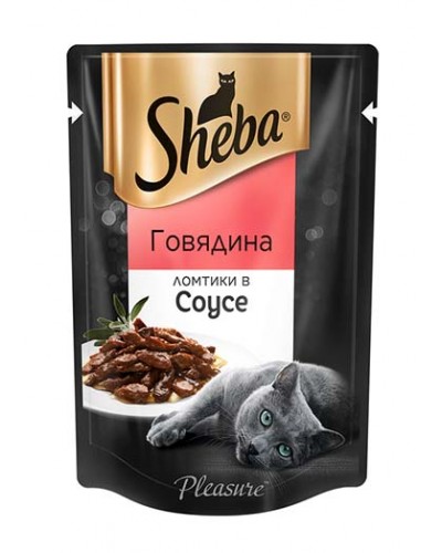 Sheba Pleasure влажный корм для взрослых кошек всех пород, говядина