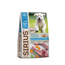 Sirius сухой корм премиум класса для щенков и молодых собак с ягненком и рисом