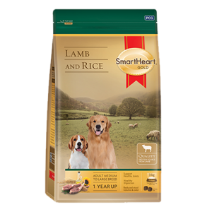 SmartHeart Gold Lamb and Rice сухой корм супер-премиум класса для собак всех пород средних и крупных размеров с ягненком и рисом