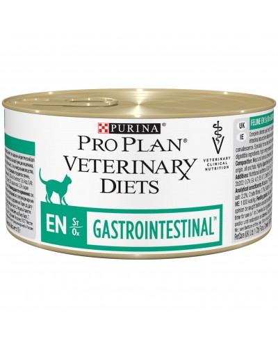 Pro Plan Veterinary Diets EN St/Ox для взрослых кошек и котят при расстройствах пищеварения, Консерва, 195 г